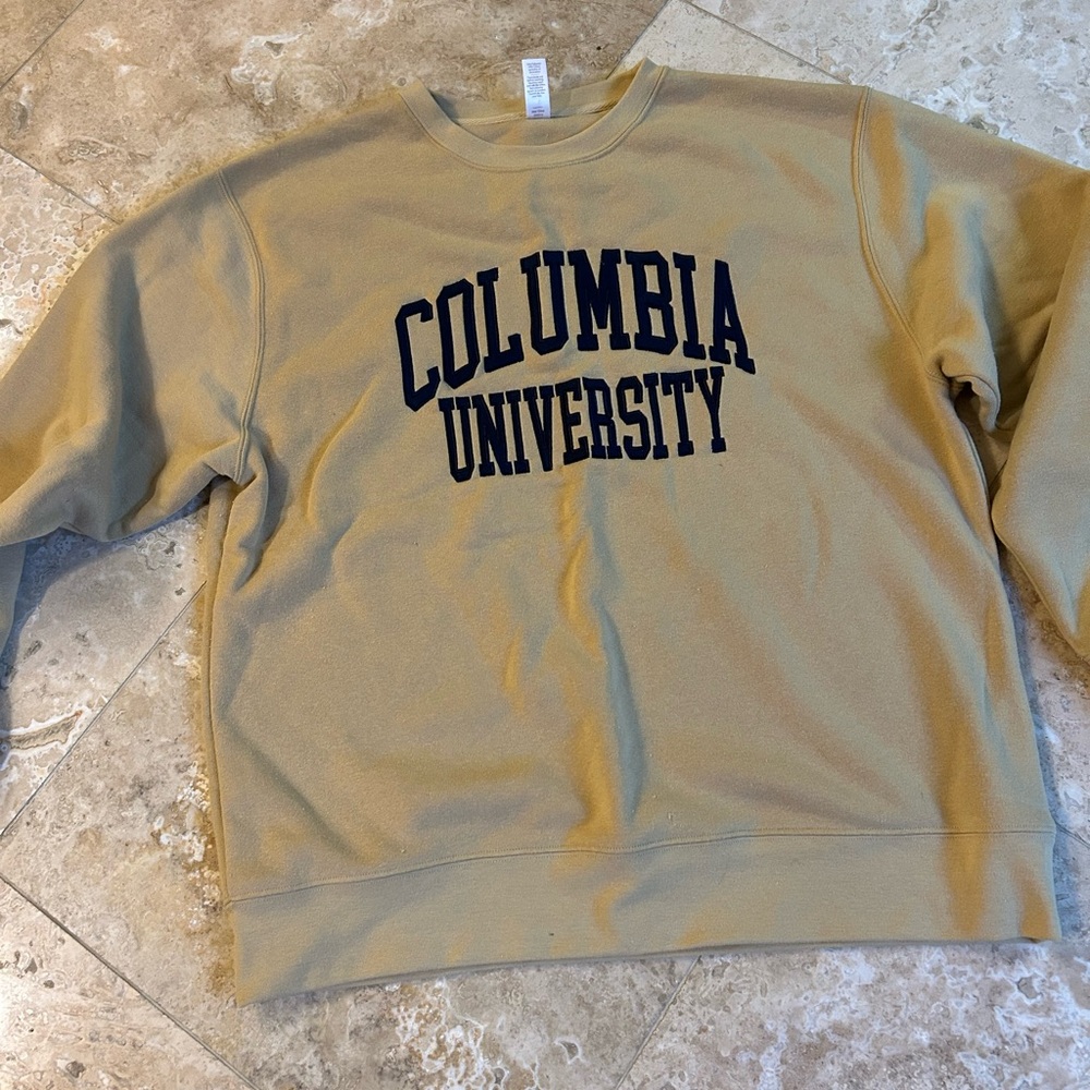 Columbia University Tan Crewneck Sweater